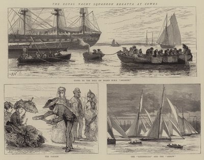 Regaty Royal Yacht Squadron w Cowes autorstwa Joseph Nash